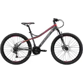 Bikestar Hardtail Aluminium Mountainbike 26 Zoll, 21 Gang Shimano Schaltung mit Scheibenbremse | 16 Zoll Rahmen MTB Erwachsenen- und Jugendfahrrad | Grau & Rot