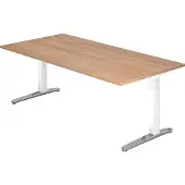 Hjh OFFICE PRO XTRA XB 2E WC - 200 x 100 Nussbaum höhenverstellbar