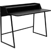 White Label Giorgio Schreibtisch 120x60 cm Holz Schwarz