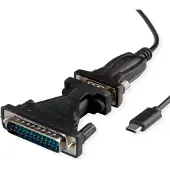 Value USB - Seriell Konverter-Kabel, Typ C - RS232, schwarz, 1,8 m