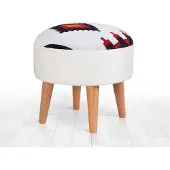 Atelier Del Sofa | Hocker Farm Mehrfarbig Baumwolle 46x42x46 cm | NADUVI