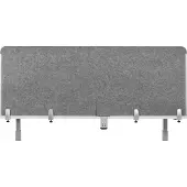 BakkerElkhuizen Schreibtisch-Akustik-Trennwand BE Safety Screen Rückwand, ohne Acrylfenster, Dicke 10 mm, B 1800 x H 600 mm, hellgrau