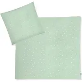 Julius Zöllner Kinderbettwäsche JULIUS ZÖLLNER "Stary", grün (salbeigrün), B/L: 80cm x 80cm, 1 Stk., 1 Stk., Jersey, B/L: 35cm x 40cm, 2 Stk., Jersey, Obermaterial: 100% Baumwolle, Bettwäsche, Kinderbettwäsche