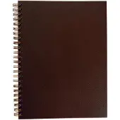 Elco Collegeblock DIN A5 Quadrille Spirale Seitlich gebunden Balacron Softcover Braun Perforiert 80 Blatt