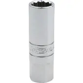 Ks Tools Werkzeuge-Maschinen GmbH 3/8 CHROMEplus Zündkerzen-Stecknuss, 16mm, auf Hänger