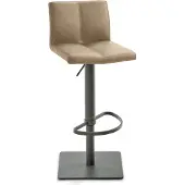 Mayer Bar-/Tresenhocker 1285 Gestell grau Sitzschale, beige Steppnaht,