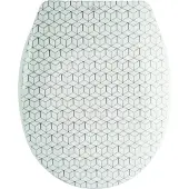 MSV 141749, Verlängert, Harter Toilettensitz, Beige, Thermoset, 370 mm, 455 mm