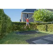 Exit Dynamic Sporttrampolin ø366cm, Bodentrampolin, Rund, für Kinder, Schwarz