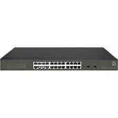 Level One Hilbert 26-Port Gigabit Smart Lite Switch, 24 x Gigabit RJ45, 2 x Gigabit SFP, Managed, L2, Gigabit Ethernet (10/100/1000), Vollduplex, Rack-Einbau