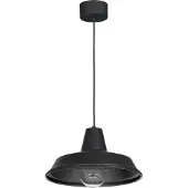 Licht-Erlebnisse Hängeleuchte Küche Esstisch Metall Schwarz Ø 36 cm Vintage Mid Century E27 Hängelampe