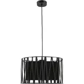 Licht-Erlebnisse Pendelleuchte Schwarz Modern Ø40cm Doppelschirm E27 Hängelampe Wohnzimmer Esszimmer