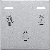 Merten MER 587660 Klingeltaster mit LED-Anzeigen aluminium, System M
