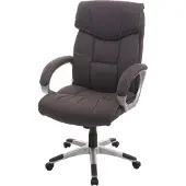 Mendler Bürostuhl MCW-A71, Chefsessel Drehstuhl Schreibtischstuhl, Stoff/Textil, MVG dunkelgrau