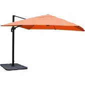 Mendler Ampelschirm MCW-A96, Gastronomie Sonnenschirm, 3x3m (Ø4,24m) Polyester/Alu 23kg terracotta ohne Ständer