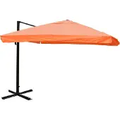 Mendler Gastronomie-Ampelschirm MCW-A96, Sonnenschirm, 3x4m (Ø5m) Polyester/Alu 26kg Flap, terracotta ohne Ständer