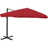 Mendler Gastronomie-Ampelschirm MCW-A96, 3,5x3,5m (Ø4,95m) Polyester/Alu 25kg Flap, bordeaux ohne Ständer