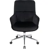 Mendler Bürostuhl MCW-J64, Drehstuhl Schreibtischstuhl Lehnstuhl, mit Armlehne höhenverstellbar Samt MVG schwarz