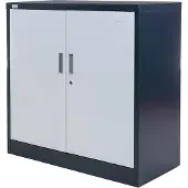 Jet-Line Aktenschrank KIEW weiss-dunkelgrau 90x40x90cm