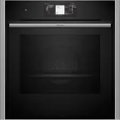 NEFF N 90 Backofen mit Slide & Hide Tür, schwarz/Edelstahl, B64CT73N0