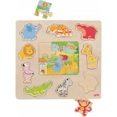 Goki Einlegepuzzle Zootiere