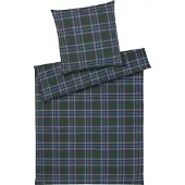 Elegante Soft-Flanell-Bettwäsche-Garnitur Westminster Farbe Moos-Grün Größe 135x200+80x80