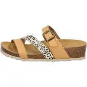 Lico Hausschuh "Pantolette Natural Glitter", Damen, Gr. 37, braun, Synthetik, Schuhe Hausschuh
