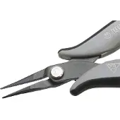 Wetec Mini-Flachrundzange, Greifflächen geriffelt, 1,2 mm, ESD-Griffe