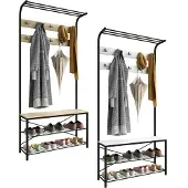 VCM Schuhregal "Metall Garderobe Kleiderständer Schuhregal Taliro", weiß, B:90cm T:30cm, Garderobenpaneele, Schuhregal
