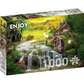 Enjoy Eine Blockhütte am Zauberbach Puzzle 1000 Teile