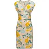 Ragwear Etuikleid "Crupi Print" Ohne Taschen figurbetontes Sommerkleid mit Raffung an der Taille