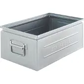 Schäfer Shop Stapelbox, 29,5 l, 50 kg, L 527 x B 308 x H 200 mm, Stahl, galvanisch verzinkt