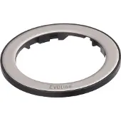 Evoline One Abdeckring Abdeckung ø59 mm, Höhe 4 mm, Kunststoff schwarz/Edelstahl-Effekt