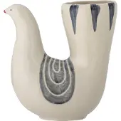 Bloomingville - Trudy Vase H19 cm - Weißes Steinzeug