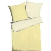 TRAUMSCHLAF Mako-Satin Bettwäsche Eternity Combo gelb 240x220 cm + 2x 80x80 cm