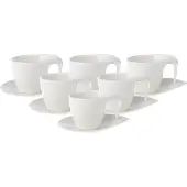 Villeroy & Boch Flow Frühstückstassen mit Untertassen