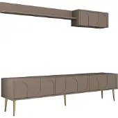 Skye Decor , Lyon 2 - Atlas, Gold, TV-Einheit, Atlas, 100 % MELAMINBESCHICHTETE SPANPLATTEN, 180 x 35 x 43 cm
