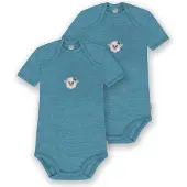 Normani 2er Set Baby Merino Body Kurzarm „Tauranga" - 9289