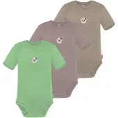 Normani 3er Set Baby Merino Body Kurzarm „Tauranga" - 9295