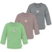 Normani 3er Pack Baby Merino Longsleeve „Taupo" - 9475