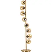 Opviq , Simay 8 Li Eskitme Bal Caml Lambader, Stehlampen, Gold, Metall, 30 x 30 x 155 cm