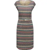 Ragwear Shirtkleid "Lilithe YOUMODO" Eingrifftaschen Sommerkleid mit Alloverprint und Flechtgürtel