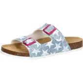 Lico Damen Bioline Platino Pantoletten, Blau Weiss, 41 EU