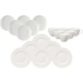 Villeroy & Boch vivo Kaffeeuntertassen - 6er-Set - Premium Porzellan - 14,7 x 14,7 x 1,9 cm - Weiß