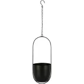 House Nordic | Pflanzenhänger Celle Schwarz Metall 14.5x15.5x37.5 cm | NADUVI
