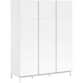 Vipack - EVA Kleiderschrank 3-trg. (Soft-Close), mit Inneneinteilung, weiß lackiert