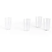 HAY - Klare Angle Trinkgläser, 4 Stück (Mittel H10 cm)