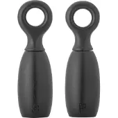 Bloomingville Martim Salz & Pfeffermühle, Schwarz, Gummibaum 2 Stück