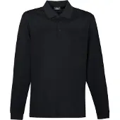 Ragman Herren Langarm-Poloshirt - Soft Knit Polo Knopf Langarm, Baumwollmischung, Knopfleiste, Easy Care