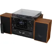 Soundmaster MCD5600BR, Schwarz, Holz, 2 Deck(s), 10 W, DAB+, FM, PLL, UKW, 3,5 mm, AC
