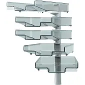 Hansa Schwenkflügler mit 5 Schalen lichtgrau